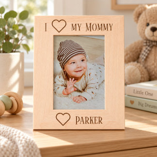 Personalisierter I Love My Mommy Bilderrahmen Geätzte Rahmen