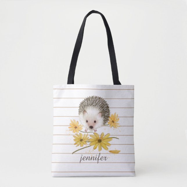 Personalisierter Igel Tote Tasche (Vorderseite)