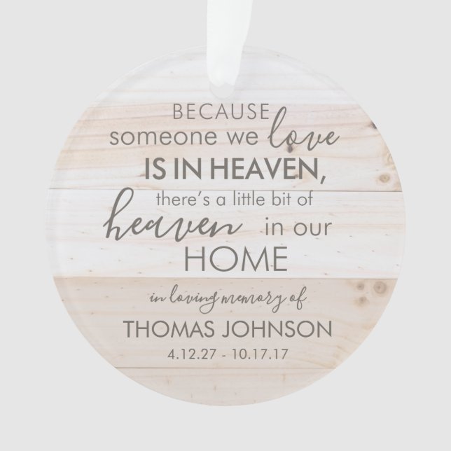 Personalisierter in Himmelsakrylorischer Ornament (Vorderseite)