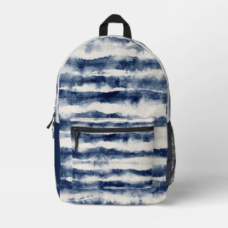 Personalisierter Indigo-Tie-Dye-Rucksack Bedruckter Rucksack