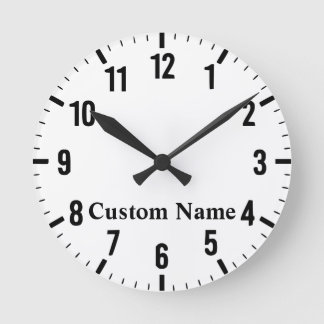 Personalisierter Individuelle Name - Acrylwand Runde Wanduhr