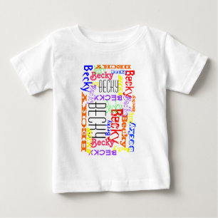 Personalisierter Individuelle Name Collage farbenf Baby T-shirt