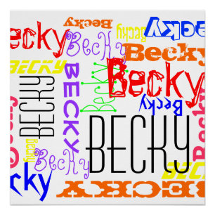 Personalisierter Individuelle Name Collage farbenf Poster