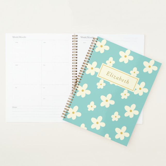 Personalisierter Individuelle Name Daisy Floral Ni Planer (Anzeige)