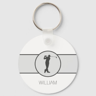 Personalisierter Individuelle Name Golfer Geschenk Schlüsselanhänger