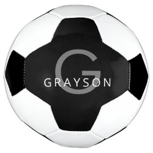 Personalisierter Individuelle Name Initial Black G Fußball