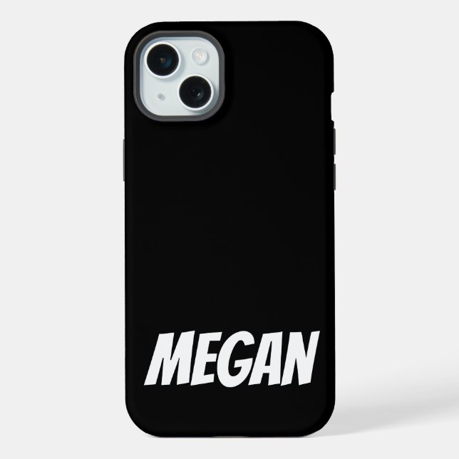 Personalisierter Individuelle Name Minimale iPhone Hülle (Rückseite)
