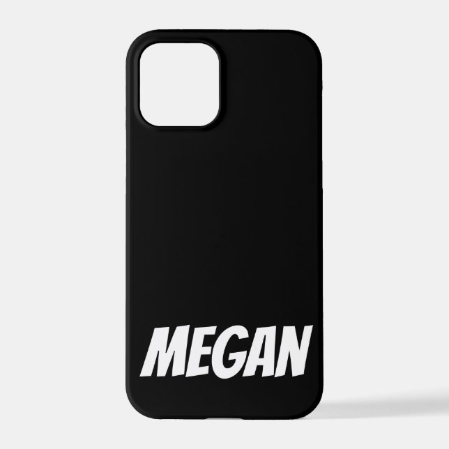 Personalisierter Individuelle Name Minimale iPhone Hülle (Rückseite)