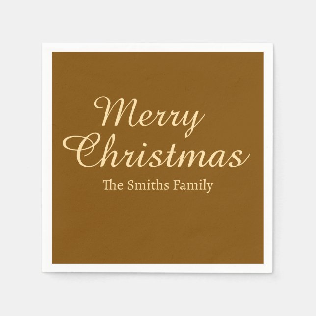 Personalisierter Individuelle Name Moderne frohe W Serviette (Vorderseite)