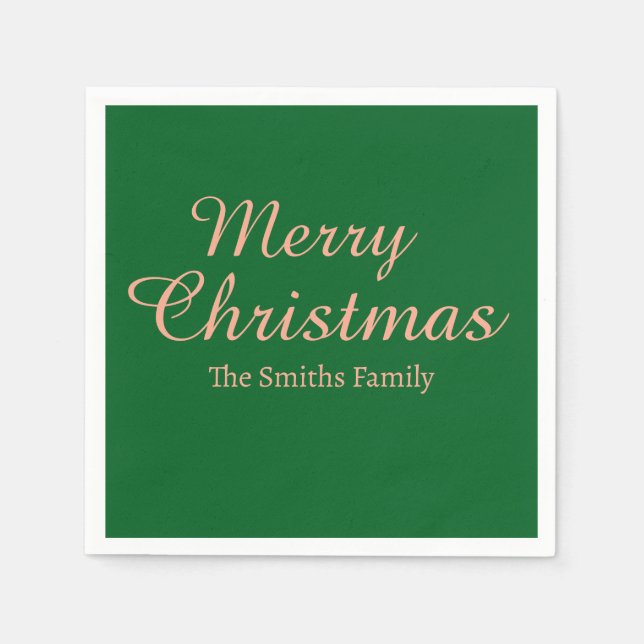 Personalisierter Individuelle Name Moderne frohe W Serviette (Vorderseite)