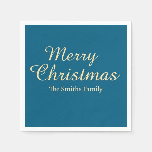 Personalisierter Individuelle Name Moderne frohe W Serviette (Vorderseite)