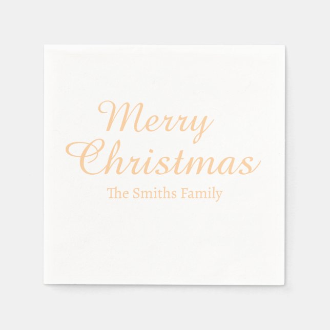 Personalisierter Individuelle Name Moderne frohe W Serviette (Vorderseite)