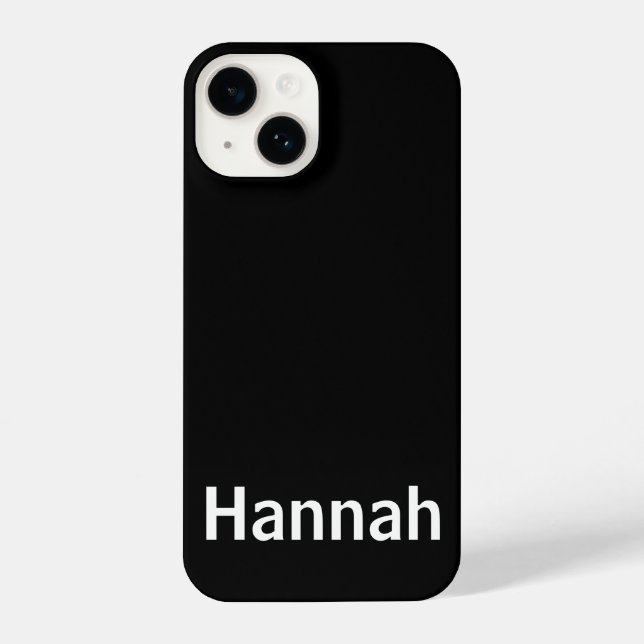 Personalisierter Individuelle Name Moderner Minima iPhone Hülle (Rückseite)