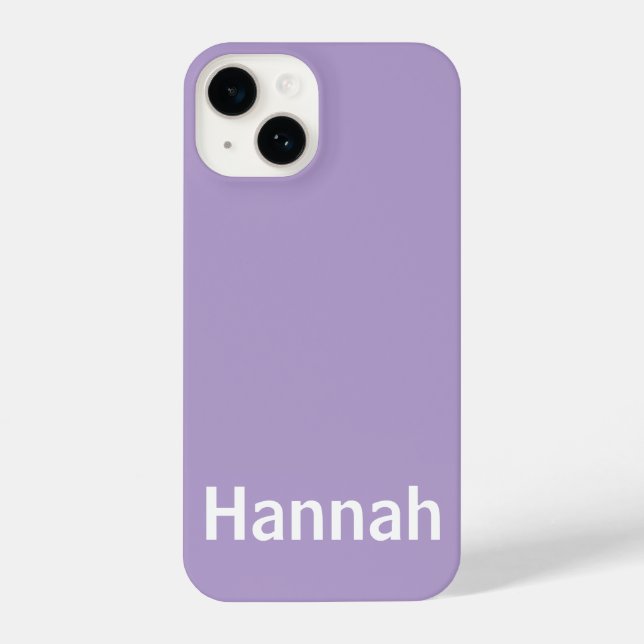 Personalisierter Individuelle Name Moderner Minima iPhone Hülle (Rückseite)