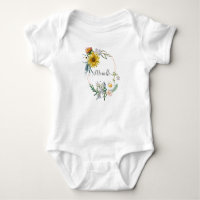 Personalisierter Individuelle Name Monogramm Blume