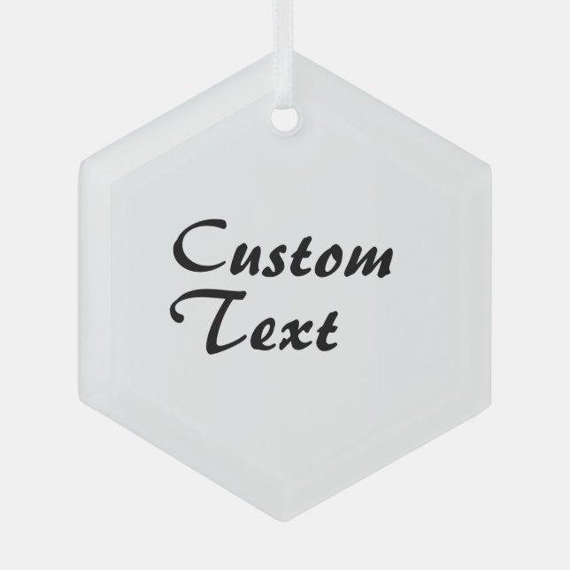 Personalisierter individuelle Name Ornament Aus Glas (Vorderseite)