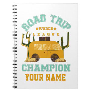 Personalisierter Individuelle Name Road Trip Noteb Notizblock