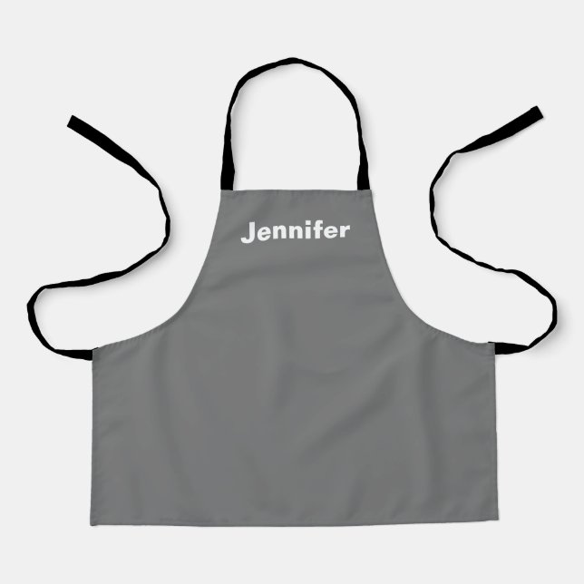 Personalisierter Individuelle Name Solid Color Schürze (Vorderseite)