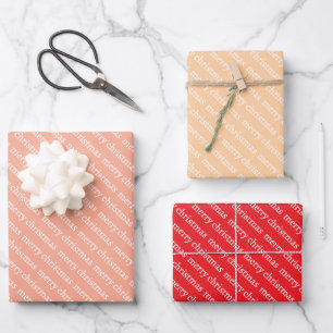 Personalisierter Individuelle Name Stilvolle frohe Geschenkpapier Set