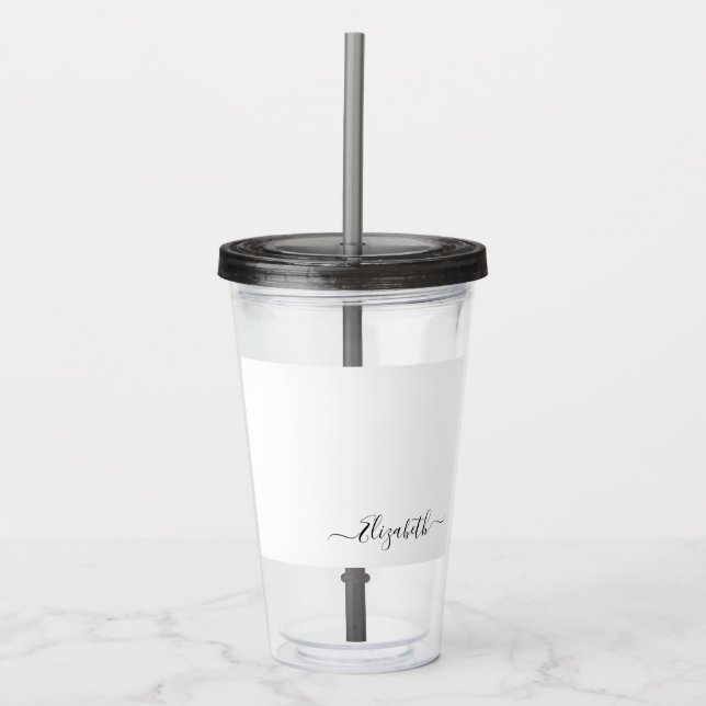 Personalisierter individuelle Name tumbler Elizabe Acryltrinkbecher (Vorderseite)