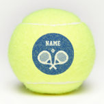 Personalisierter individuelle Name überquert Padel Tennisbälle<br><div class="desc">Personalisierter Name überquerte Padel Schläger Logo gelbe Tennisbälle. Cooles, individuelles Design, das Ihre Tennisbälle markiert. Spaß Weihnachten- oder Geburtstagsgeschenk-Idee für Paddelspieler, Sporttrainer, Kinder (Junge oder Mädchen), Mama, Papa, Ehemann, Ehefrau, Chef, Mitarbeiter, Freund etc. Auch schön für den Einsatz in den lokalen Tennisplätzen, Pop-Tennisklubs, Kliniken, Team, Turniere oder als Sonderpreis. mit...</div>