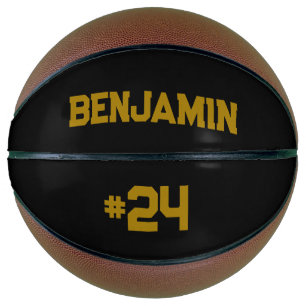Personalisierter Individuelle Name und Anzahl Bask Basketball