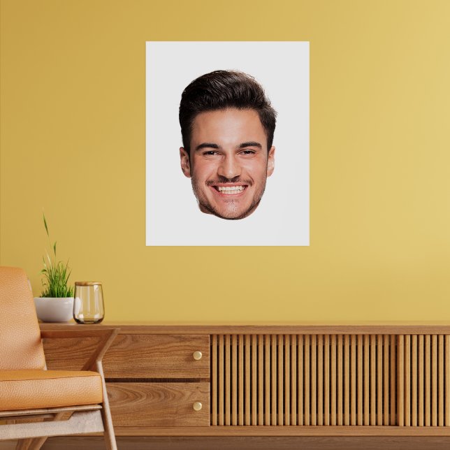 Personalisierter individueller Gesichtsvater  Poster (Wohnzimmer 2)