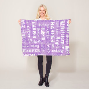 Personalisierter individueller Name für Harper Fleecedecke