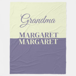 Personalisierter individueller Name Oma Fleecedecke