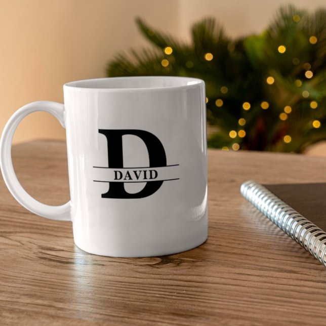 Personalisierter Initial- und Namenslaserlaser für Kaffeetasse (Von Creator hochgeladen)