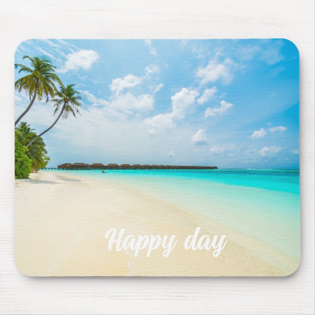 Personalisierter Inselurlaub Souvenirgeschenk Mousepad (Vorne)