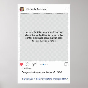 Personalisierter Instagram Abschluss Foto Prop Poster