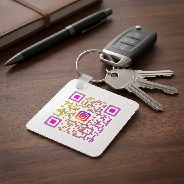 Personalisierter Instagram-QR-Code  Schlüsselanhänger (Instagram Profile Keychain
)