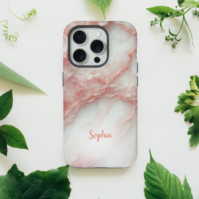 Personalisierter iPhone Case mit Rosa-Marble Hülle (Von Creator hochgeladen)