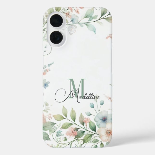 Personalisierter iPhone Case mit Wild Small Blume (Rückseite)