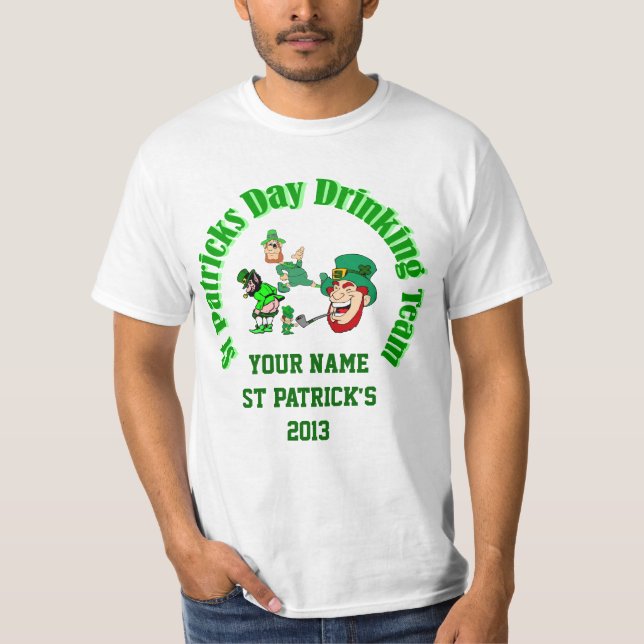 Personalisierter irischer St. Patrick-Tag T-Shirt (Vorderseite)
