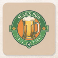 Personalisierter Irish Pub Untersetzer Kundenname