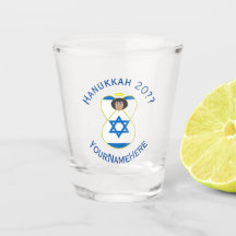 Personalisierter Israeli-Flagge-Hanukkah-Engel