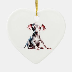 Personalisierter Italienischer Windhund Keramik Ornament