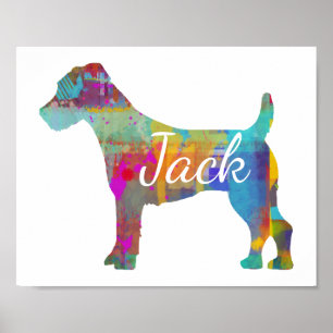 Personalisierter Jack Russell Terrier Art Print Poster