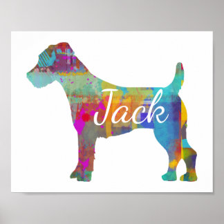Personalisierter Jack Russell Terrier Art Print Poster