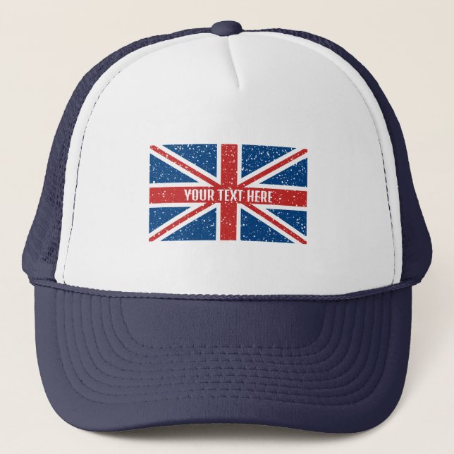 Personalisierter Jack-T - Shirt der British Union Truckerkappe (Vorderseite)