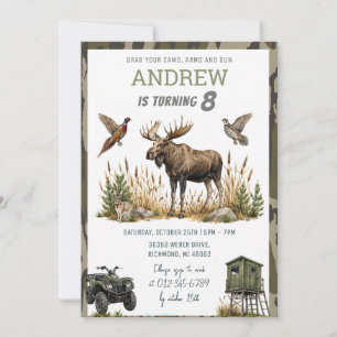 Personalisierter Jagd-Geburtstag für Kinder Einladung