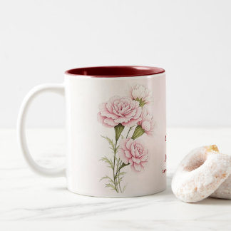 Personalisierter Januar Geburtsmonat Blume Tasse -