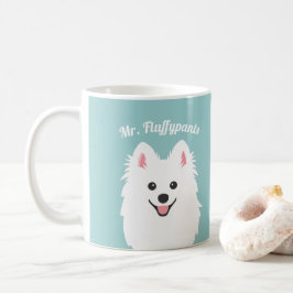 Personalisierter japanischer Spitz-Hund / Samoyed Kaffeetasse