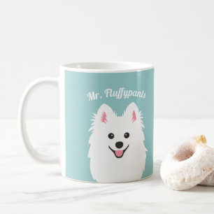Personalisierter japanischer Spitz-Hund / Samoyed  Kaffeetasse