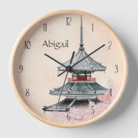 Personalisierter japanischer Tempel Cherry blüht J