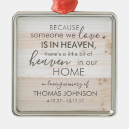 Personalisierter Jemand im Himmelsplatz Silbernes Ornament