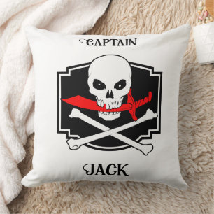 Personalisierter Jolly Roger (Kutlass) Kissen
