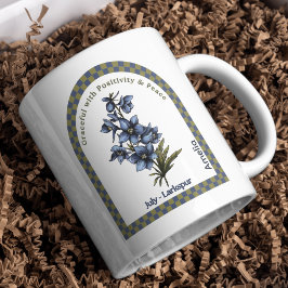 Personalisierter Juli Geburtsmonat Blume Kaffeetasse